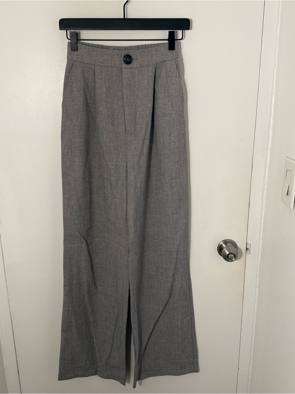 stradivarius Grey High-Waist pants